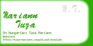 mariann tuza business card